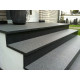 6 x 40 cm Granit Trittstufen Adrian Black schwarz 120 cm lang