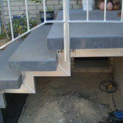 6 x 35 cm Granit Trittstufen Alvaro anthrazit