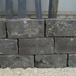 25 x 25 cm Granit Kleinmauersteine Adrian Black schwarz
