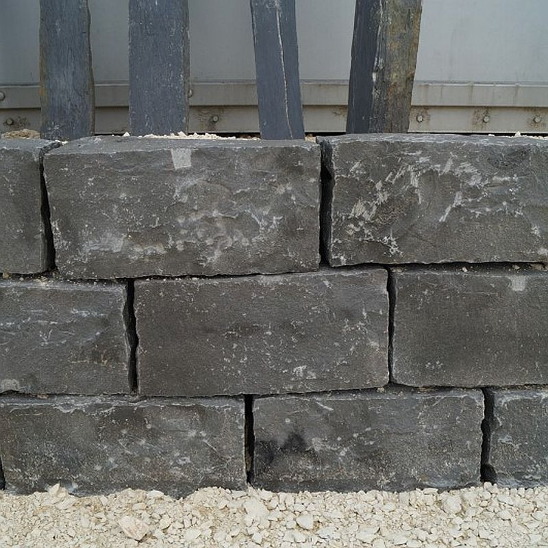 25 x 25 cm Granit Kleinmauersteine Adrian Black schwarz