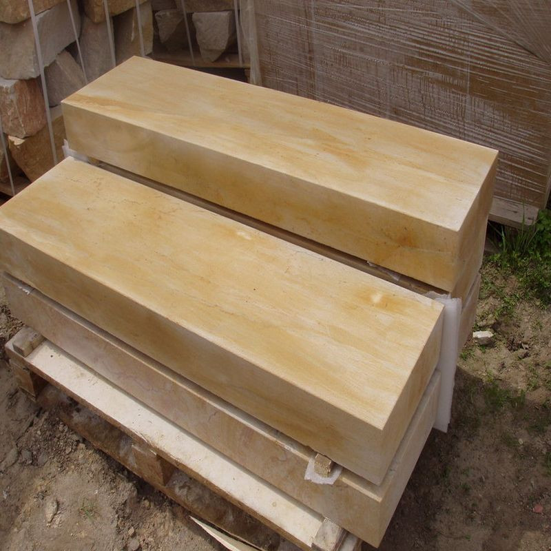 15 x 35 cm Sandstein Blockstufen Geltona gelb