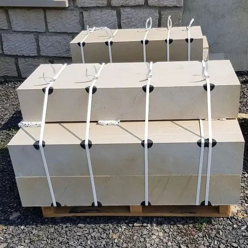 20 x 45 cm Sandstein Blockstufen Geltona gelb