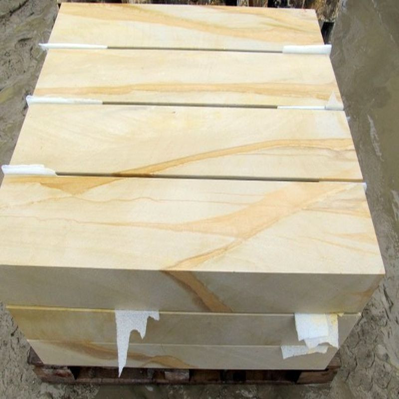 15 x 40 cm Sandstein Blockstufen Geltona gelb