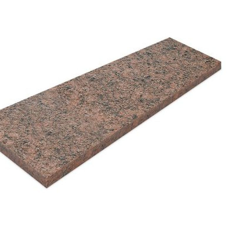4 x 35 cm Granit Trittstufen Raudona rot