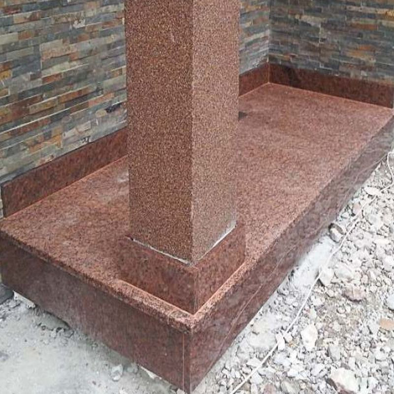 8 x 35 cm Granit Trittstufen Raudona rot