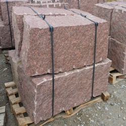 50 x 50 cm Granit-Mauersteine Raudona rot