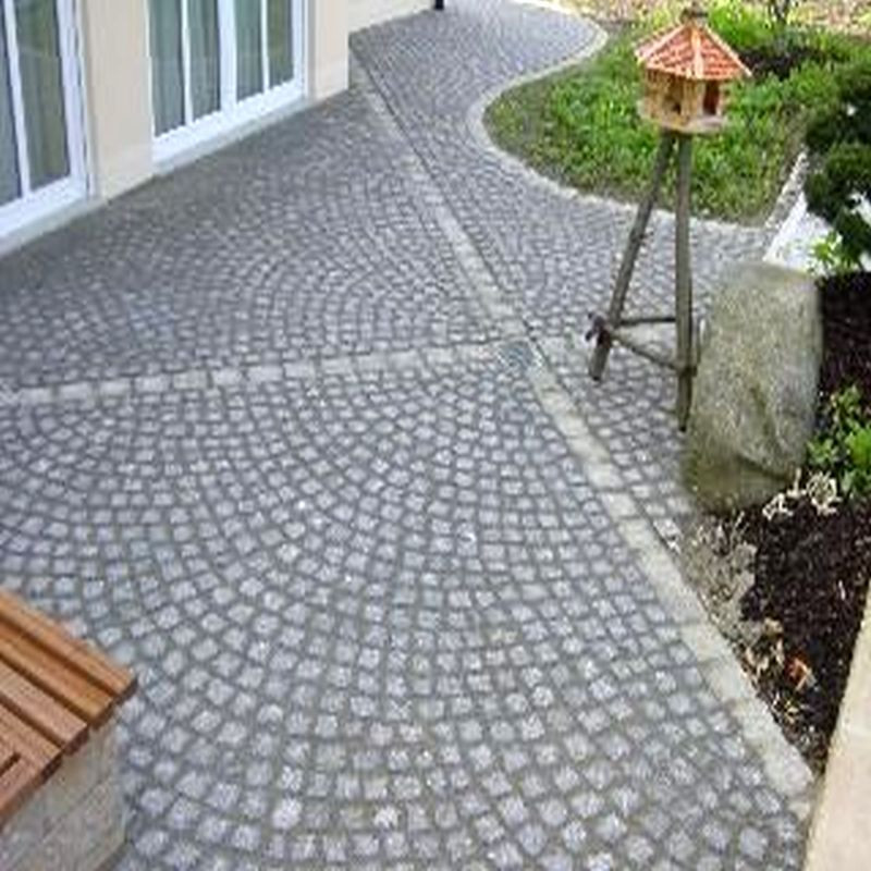 Granit Pflastersteine Kyrill feingrau Größe 8 x 11