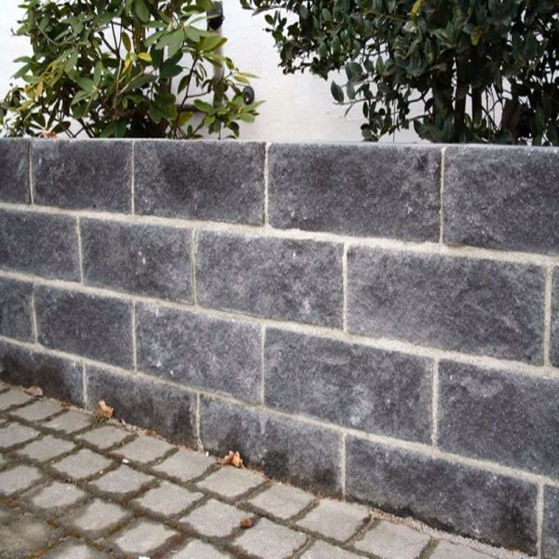 20 cm tiefe Granit Schlossmauersteine Alvaro anthrazit 30 cm hoch