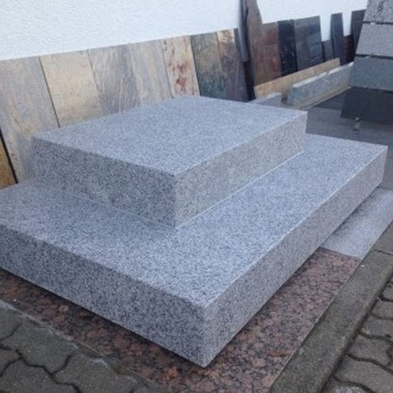 18 cm starke Granit Podestplatten Griys hellgrau 200 x 200 cm