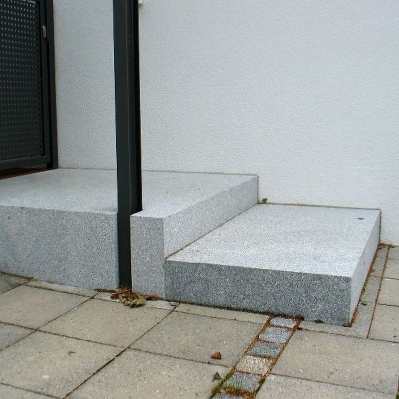 20 cm starke Granit Podestplatten Griys hellgrau 250 x 200 cm