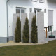 10 x 50 cm Granit Sichtschutz Griys hellgrau 100 cm lang