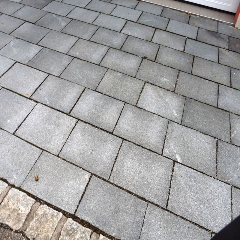 6 cm starke Granit-Pflasterplatten Alvaro anthrazit