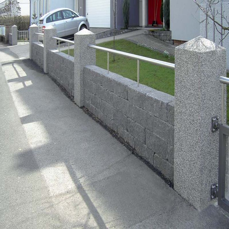 30 x 30 cm Limes-Granitpfosten Griys hellgrau 100 cm lang