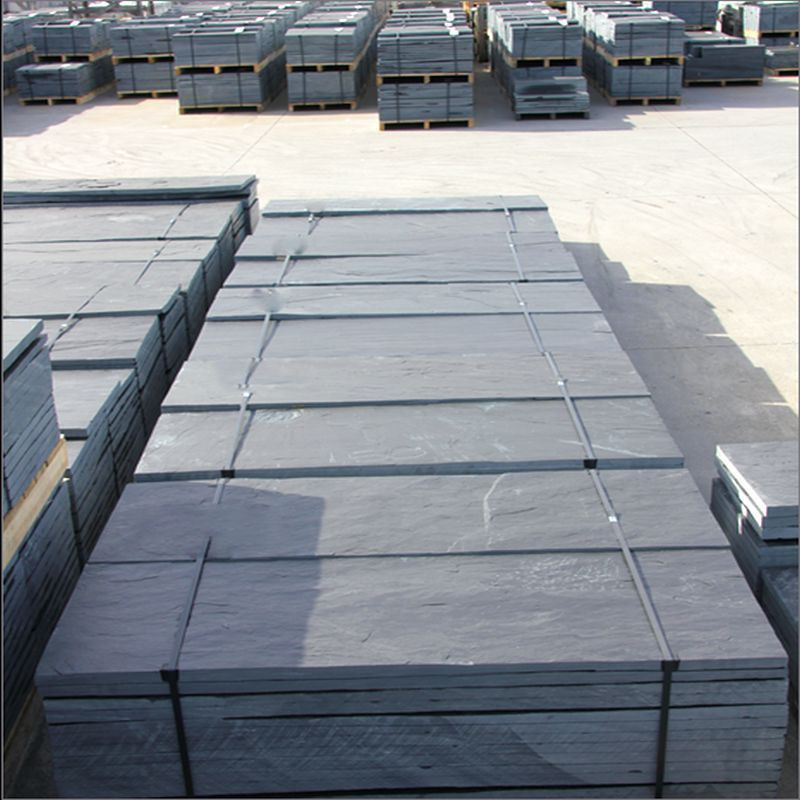 3 cm starke Schiefer Terrassenplatten schwarz Oberfläche gespalten