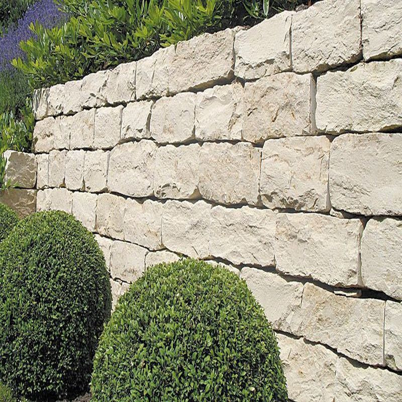 15 - 25 cm hohe Jurakalk Mauersteine gelb-weiß 15 bis 25 cm hoch