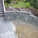 20 - 25 cm hohe Basalt Mauersteine schwarz