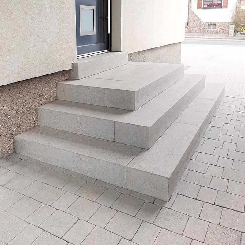 20 cm starke Kalkstein Podestplatte Blancka Flava weiß