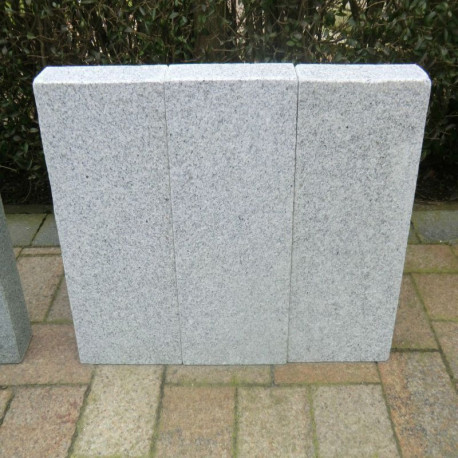 8 x 20 cm Granitpalisaden Elena weißgrau 100 cm lang