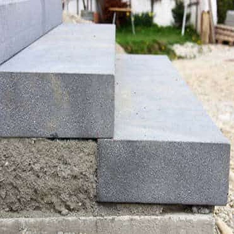 18 x 45 cm Granit Blockstufen Alvaro anthrazit 200 cm lang 300 cm lang