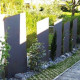 6 x 100 cm Granit Sichtschutz Elena weißgrau