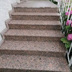 4 x 30 cm Granit Trittstufen Laahs rosa