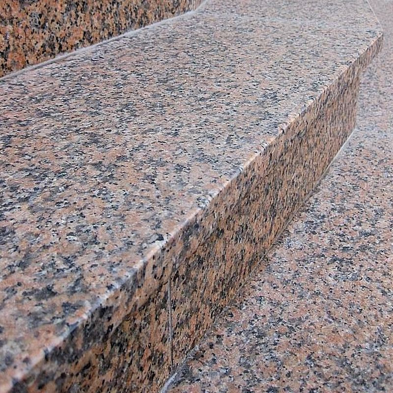 6 x 30 cm Granit Trittstufen Laahs rosa