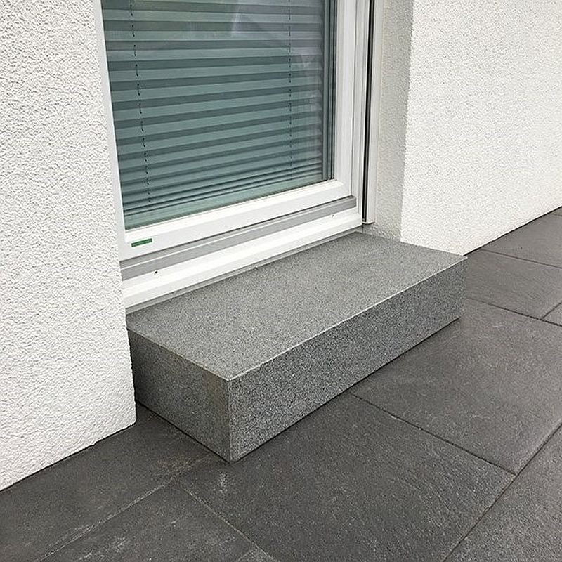 20 x 45 cm Granit-Blockstufen Alvaro anthrazit