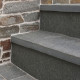 8 x 35 cm Granit Trittstufen Pedro Black schwarz 300 cm lang