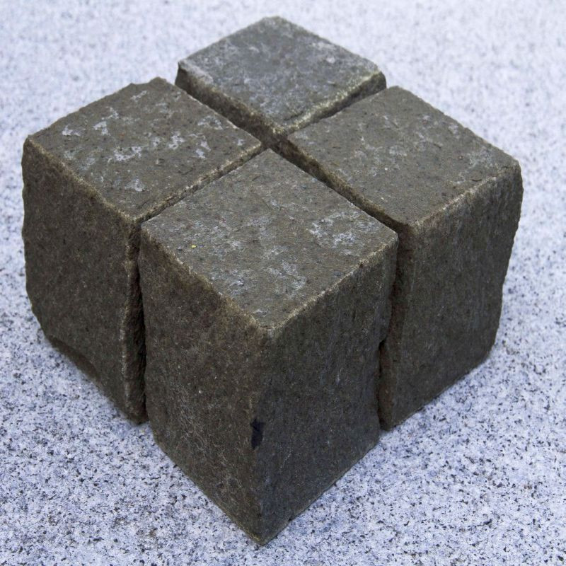 8 cm Granitpflaster Pedro Black schwarz, gesägt