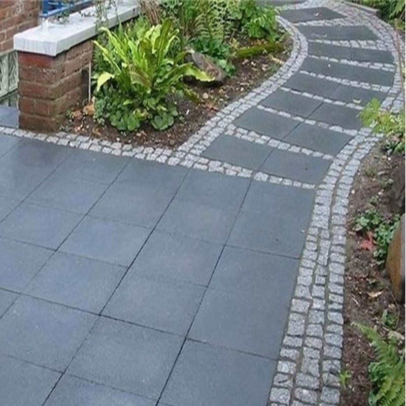 8 cm starke Granit Pflasterplatten Pedro Black schwarz 30 x 20 cm