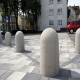 40 cm runder Granitpoller Diana weißgrau