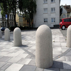 40 cm runder Granitpoller Diana weißgrau