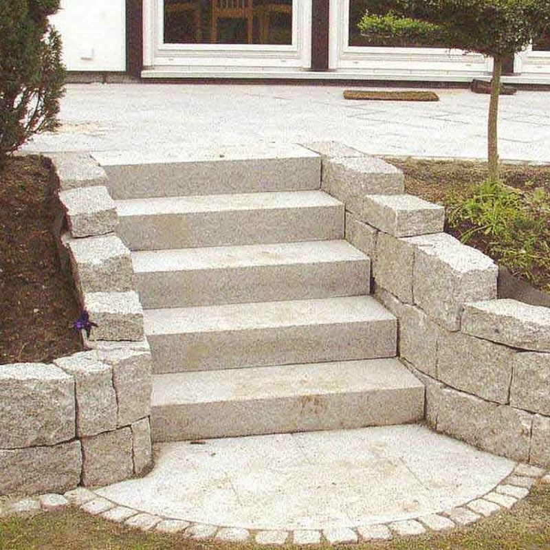 15 x 35 cm Granit Blockstufen Tiago gelb 100 cm lang