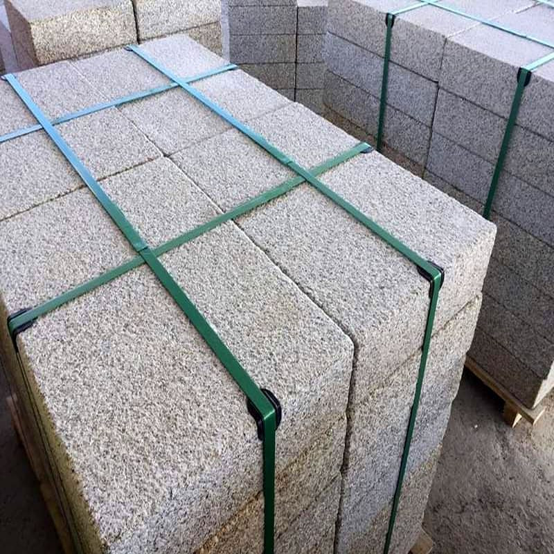 8 cm starke Granit Pflasterplatten Tiago gelb 60 x 30 cm