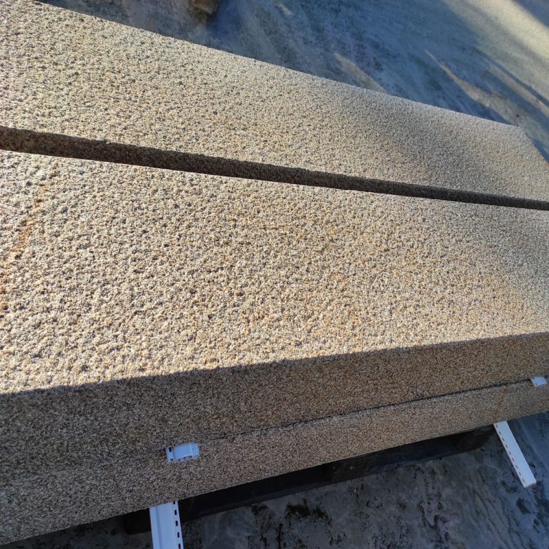 10 x 25 cm Granitpalisaden Tiago gelb 350 cm lang